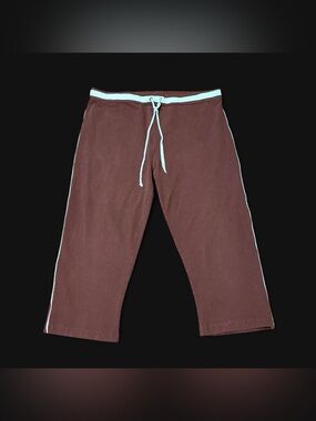 Y2K Brown Cropped Capris Pants by Point!